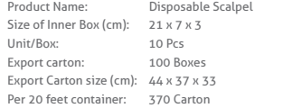 Packaging Details Disposable Scalpel