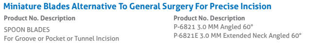 Ophthalmic Miniature Blades Alternative To General Surgery For Precise Incision