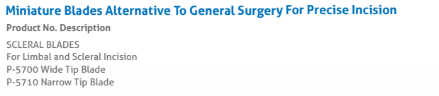 Ophthalmic SCLERAL BLADES