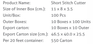 Mini Stitch Cutter Packaging Details