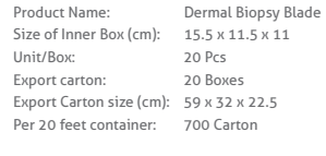 Dermal Blade Packaging Details